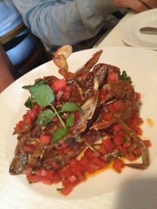My wife got the soft shell crab.