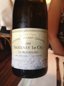 I brought the 2004 Girardin Santenay White.