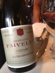 OUr friends brought the Faiveley Mercurey