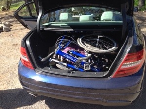 We got both of the bikes in there rather easily....