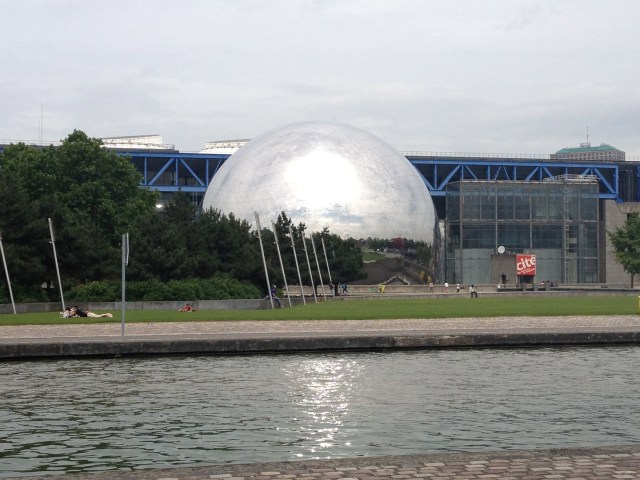 The Science museum at La Villette, along the Canal de l'Ourcq