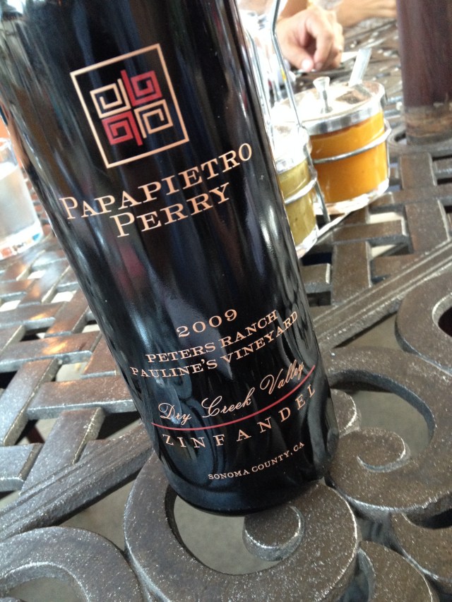 Mateo's presented Muscovy duck breast paired with Papapietro Perry's 2009 Pauline's Vineyard Zinfandel.