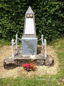 A typical WWI memorial out along the route--nothing else around for miles....