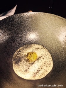 It looks like an egg, but it wasn't. Of course I was not actually paying attention when the server told us what it actually was. I do know that it was really good, though (does that count?).