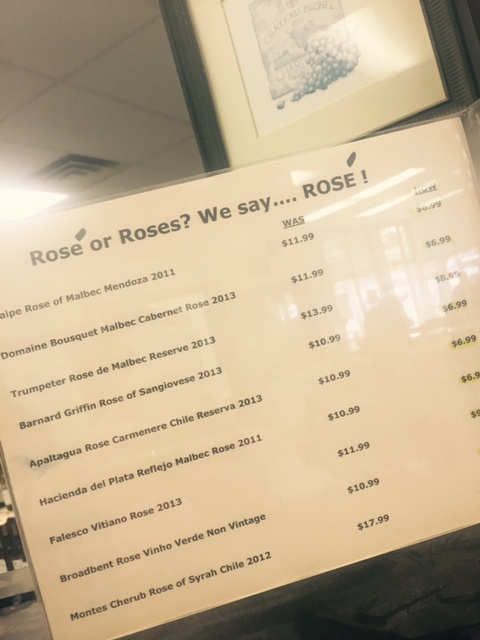 Well, at least they had accent marks on rosé....