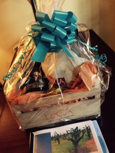 A nice welcome basket awaited me in my room.