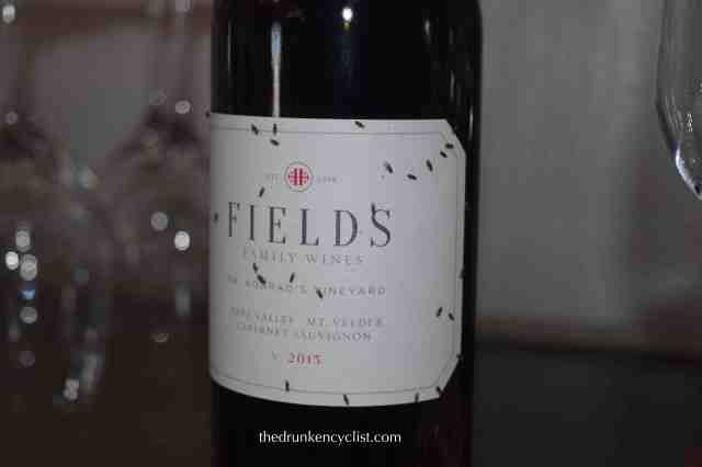 Fields new label adorned with fruit flies which are everywhere during fermentation.