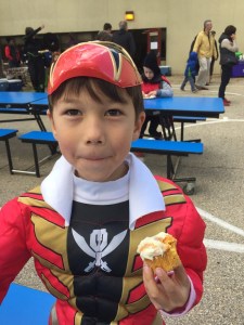 Sebastian is going to be a Power Ranger. Nathan has not made up his mind yet.