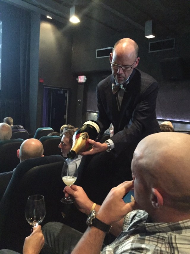 Yeah, they were pouring us Bolly from Jeroboams in our seats.