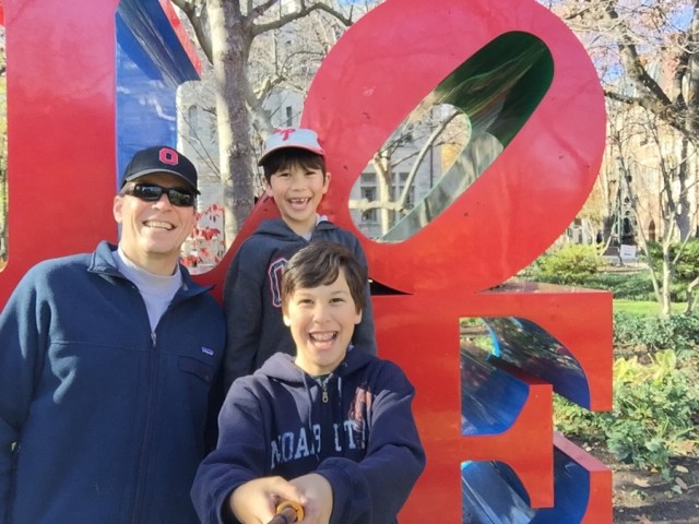 We headed south to Penn's campus where I spent a good portion of my first several years in Philly working on my dissertation. This is a replica of the original Love Statue, which is located at the aptly named "Love Park" in Center City.