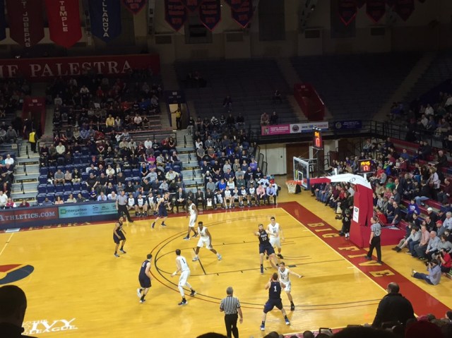 Six hours of basketball on Saturday (this is a picture from the Palestra, which is not where I did my coaching).