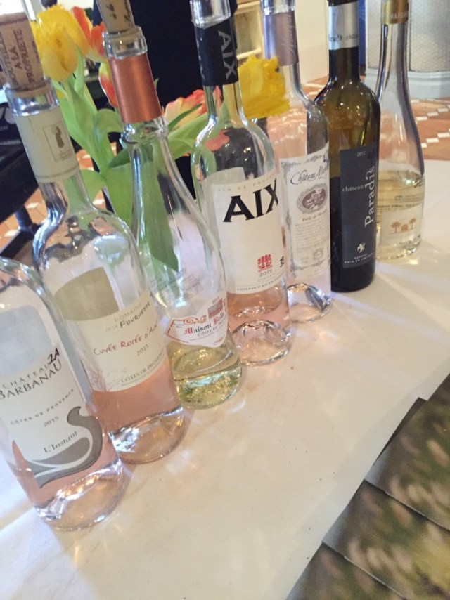 I raced back to Philly on Friday to teach a Spinning class followed by a wine tasting (this photo is still from the Vins de Provence tasting, as you likely do not want to see any photos of sweaty people in lycra sipping wine).