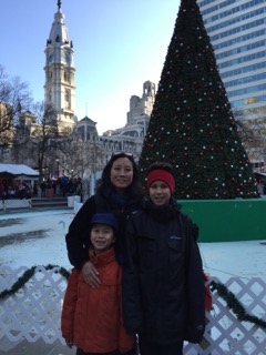 Christmas in Philly: Another tradition was to spend a day seeing the city and it's preparations for the season: Love Park, the light show at the Wanamaker, Christmas Village, the Comcast Center.