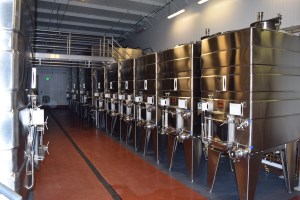 Square tanks that were custom made to maximize space.