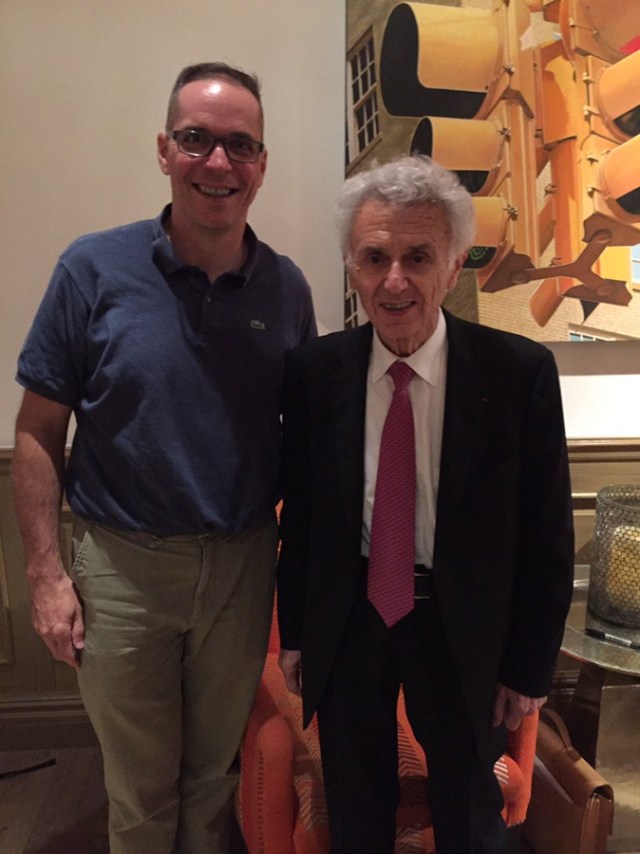 Georges and I spent a bit of time talking cycling after the tasting (I hope I could stay with him on the climbs).