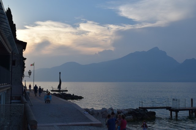Sunset along Lake Garda.