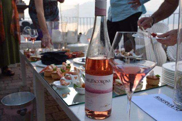 After a quick nap, we had apperitivo lakeside with Mezzacorona Rosé.