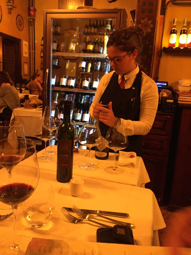 Our attentive sommelier