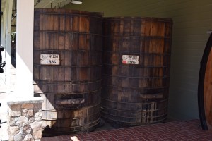 No longer used for wine making, these old redwood tanks stand testament to the history of the winery and the brand.