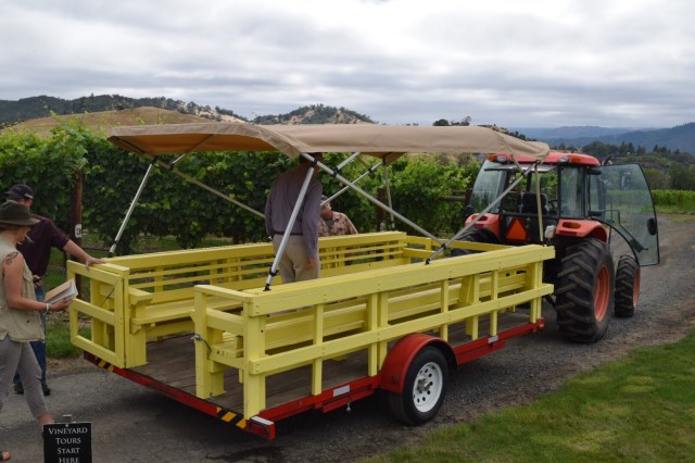 WE toured the vineyard in this contraption—my kids would have loved it.